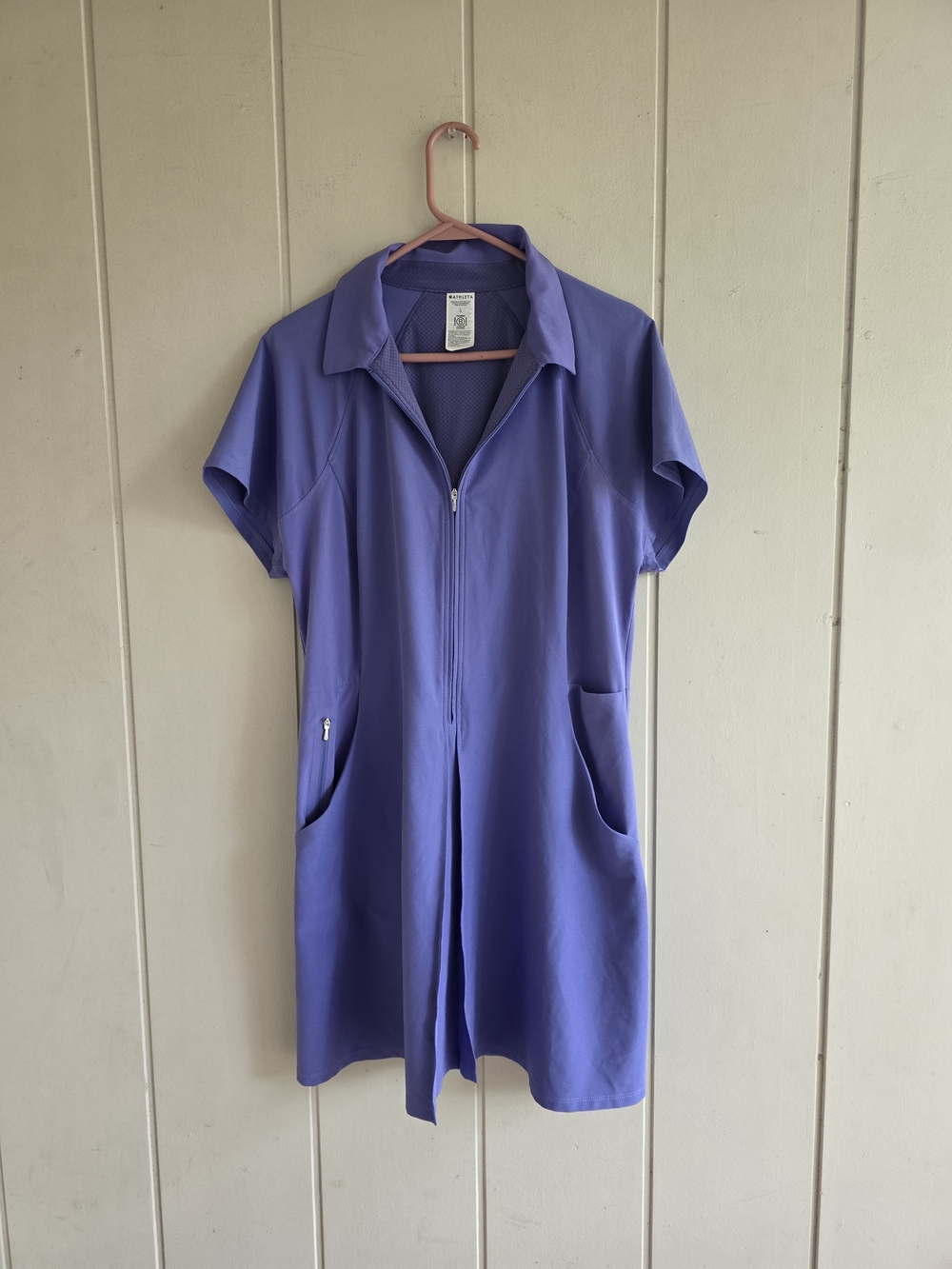 Athleta Fairway Athletic Golf Dress Dark Adonis Blue Sz Large